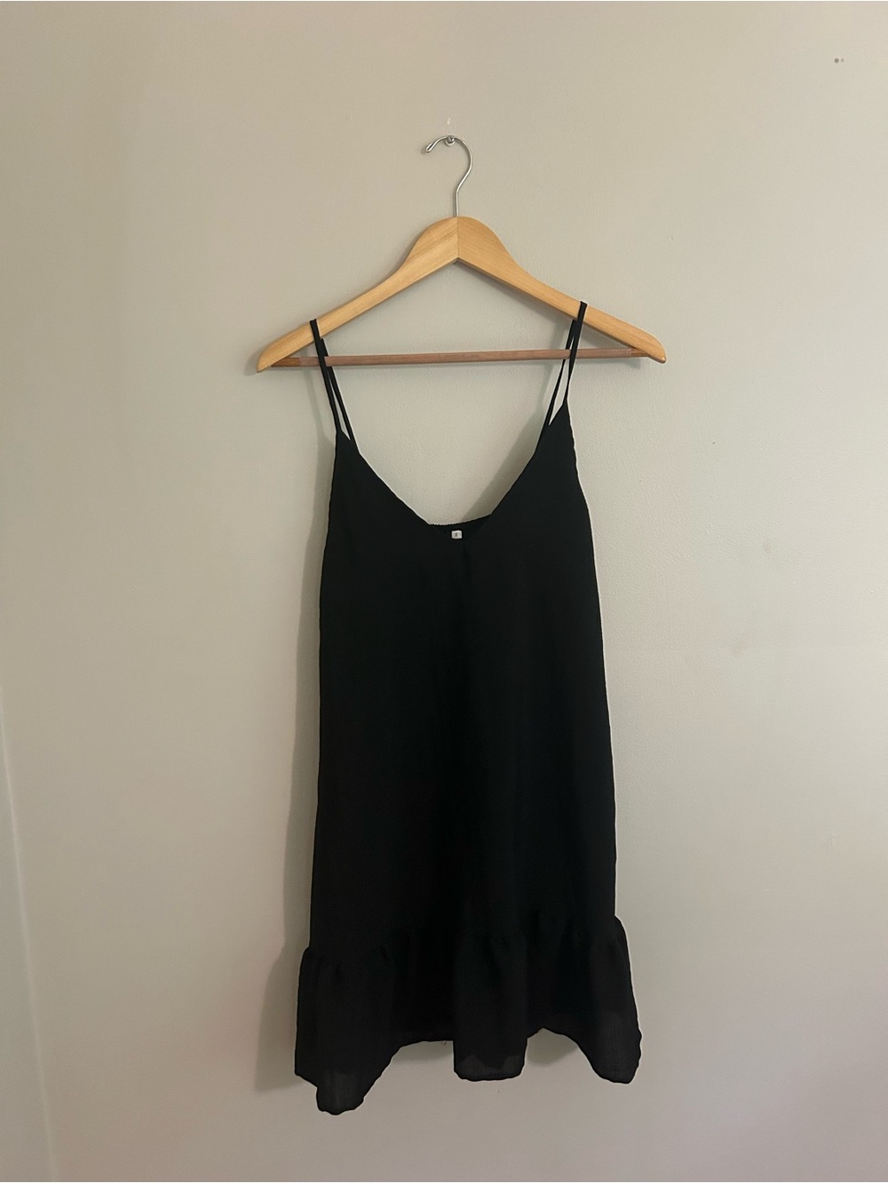 Black Spaghetti Strap Mini Dress